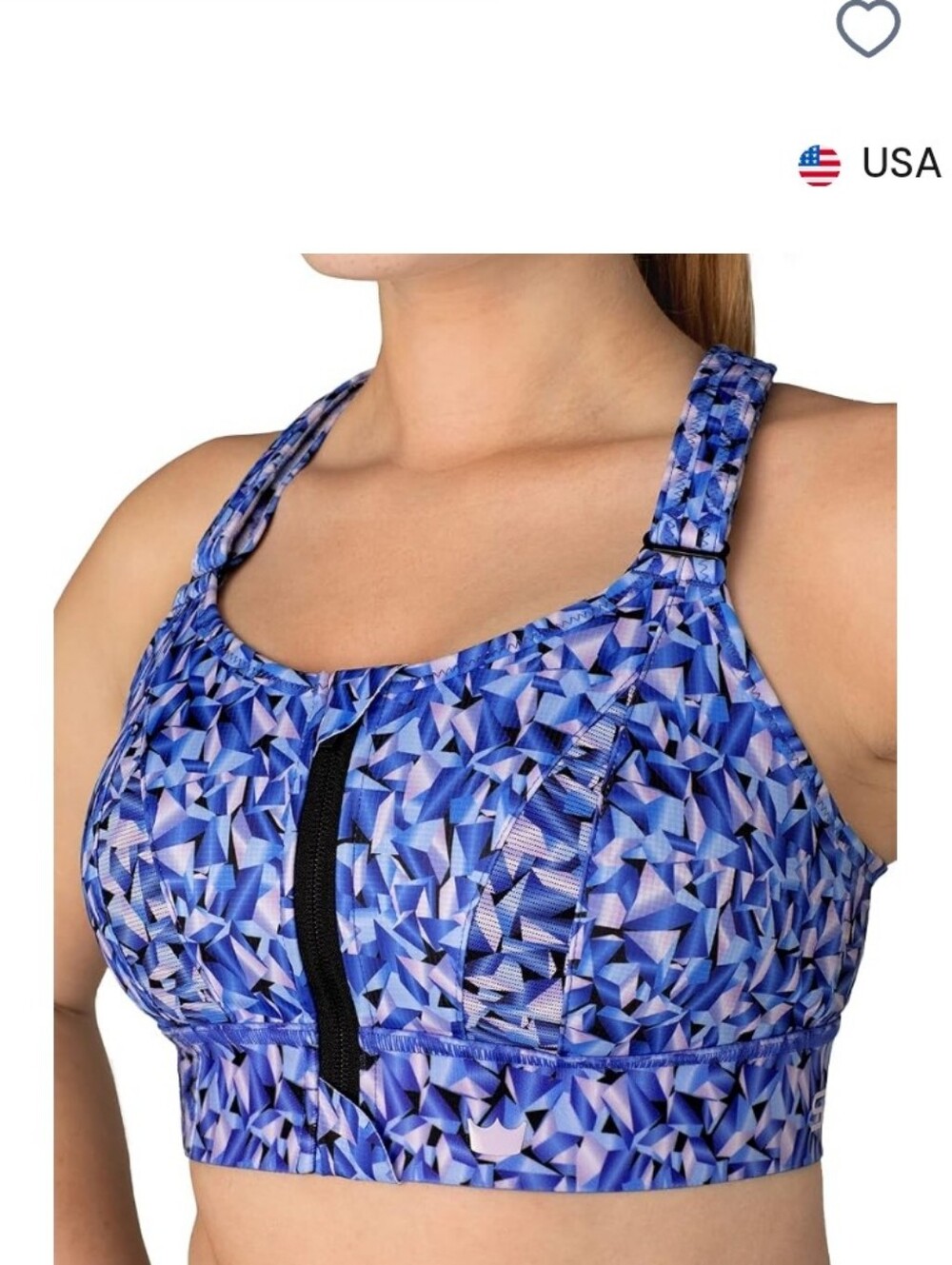 SHEFIT Ultimate Sports Bra High Impact Blue Prism Adjustable Size Womens Size XL